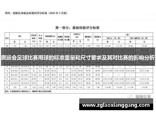 奥运会足球比赛用球的标准重量和尺寸要求及其对比赛的影响分析